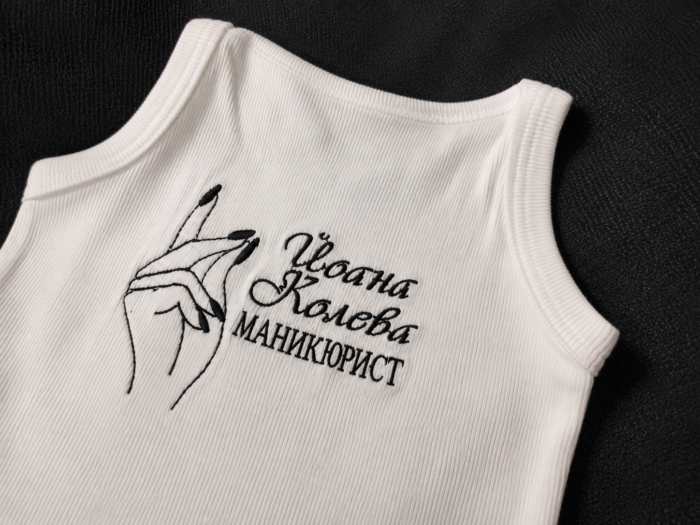 Дамски потник с машинна бродерия – Маникюрист - Image 3